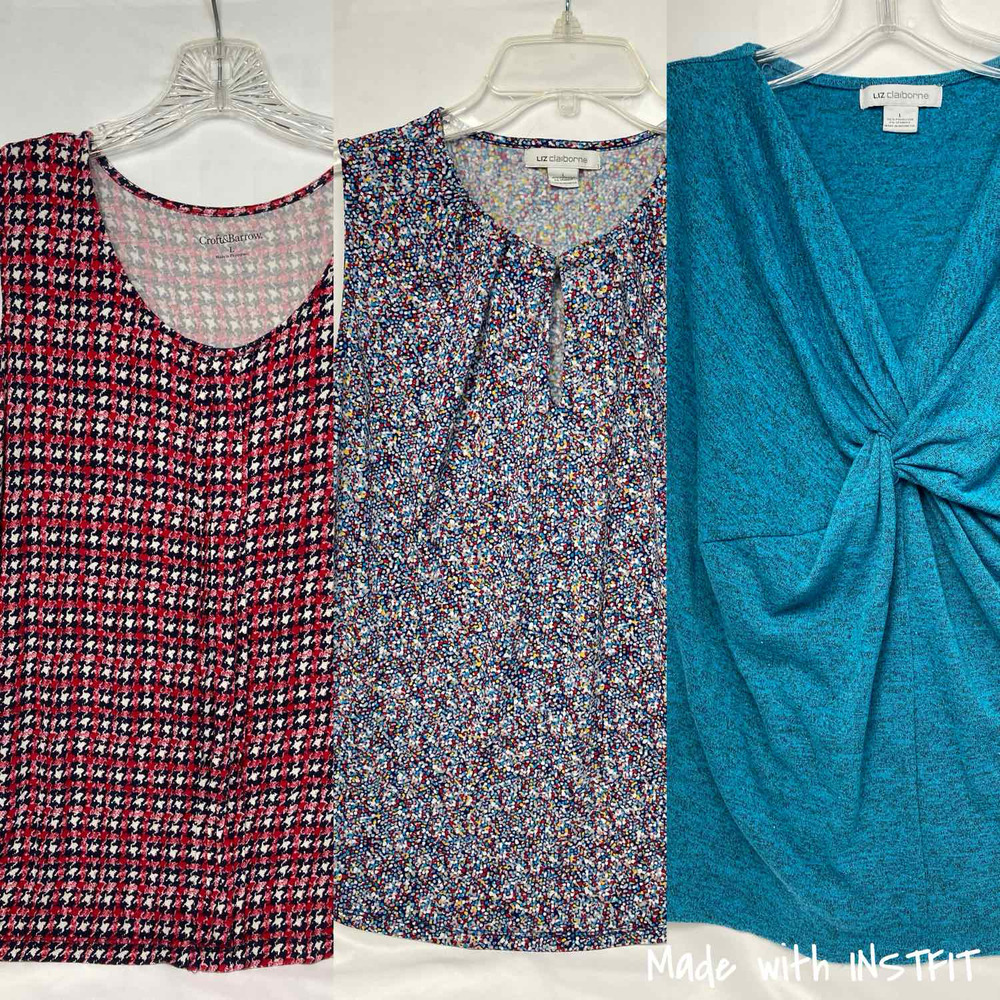 3 Liz Claiborne & Croft Barrow Sleeveless Tops Large